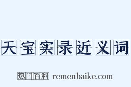 天宝实录近义词是什么意思的图片